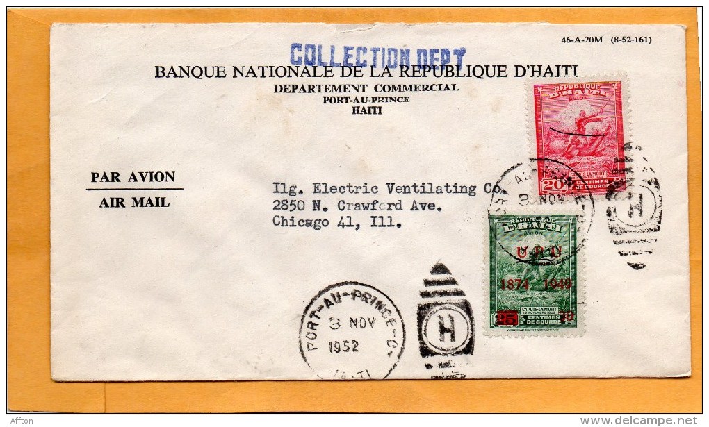 Haiti 1953 Cover Mailed To USA - Haïti