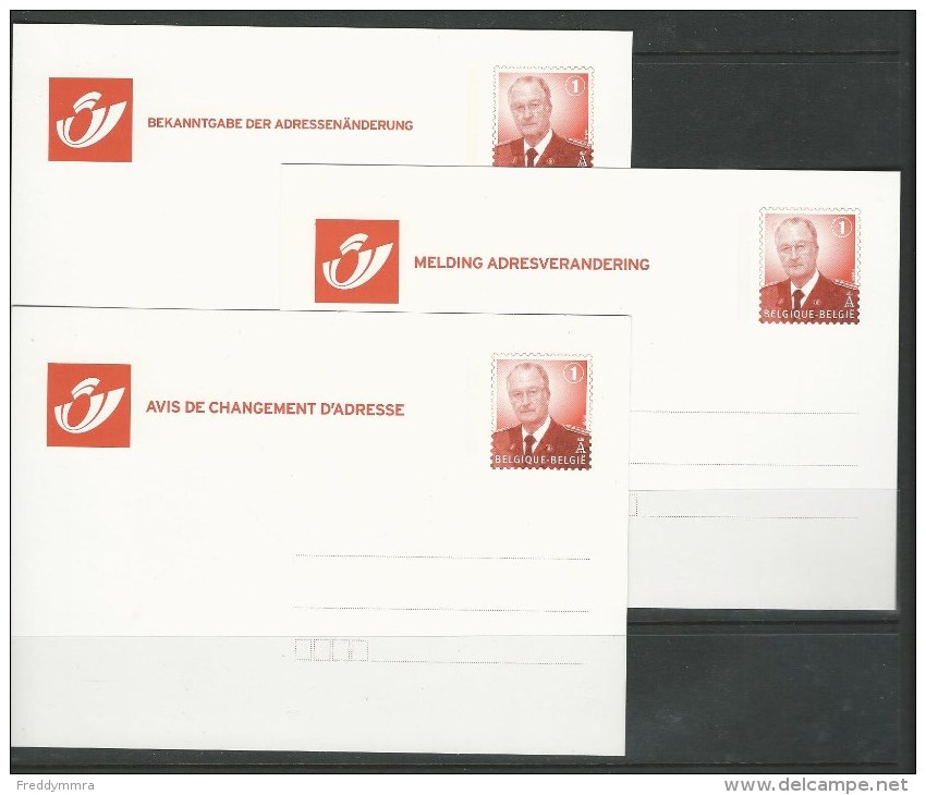 Belgique: Entiers Postaux  -   Avis De  Changement D´adresse - Avis Changement Adresse