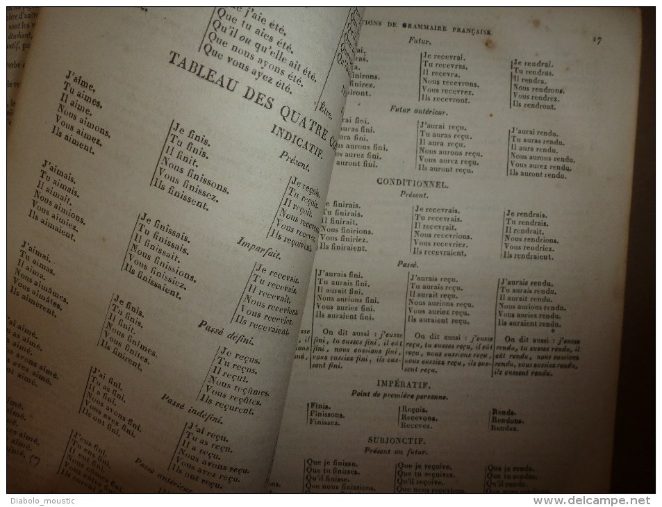 1843  NOUVEAU DICTIONNAIRE DE LA LANGUE FRANCAISE ( reliure cuir)  par M. Noël et M. Chapsal