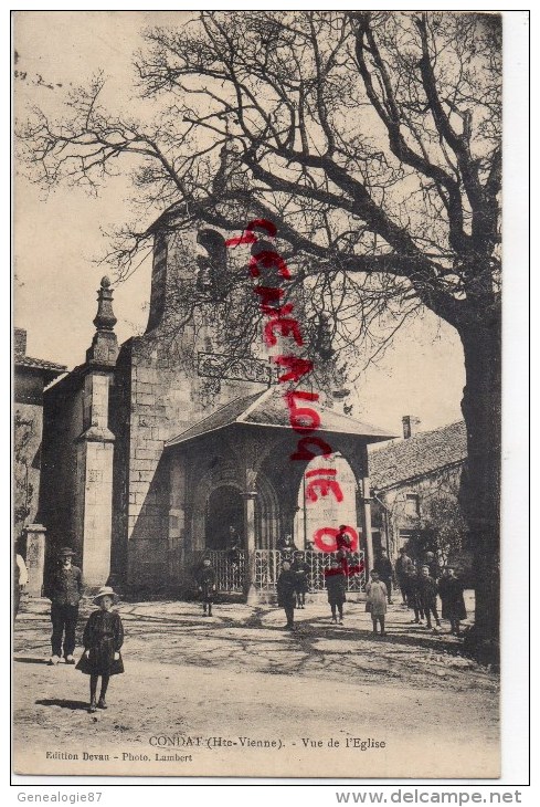 87 - CONDAT SUR VIENNE - VUE DE L' EGLISE  RARE - Condat Sur Vienne