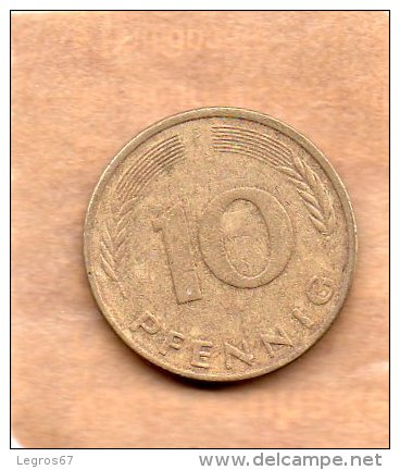 PIECE DE 10 PFENNIG 1981 F - 1 Mark