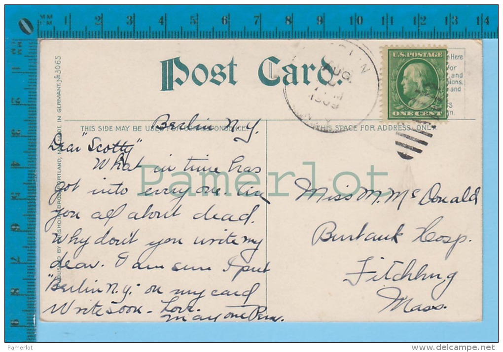 White Mts. N.H. ( Summit House, Cover  1909 Duplex Cancel (with Shoe-Print Killer) )  2 SCAN - White Mountains