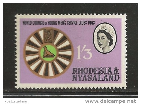 RHODESIA-NYASSALAND, 1963, Mint  Hinged Stamp(s), Young Mens' Service Club, Mich  51, #nr. 493 - Rhodesia & Nyasaland (1954-1963)