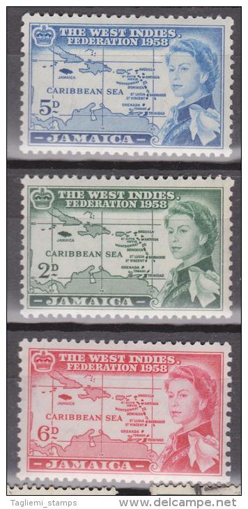 Jamaica, 1958, SG 175 - 177, Set Of 3, Mint Hinged - Jamaica (...-1961)