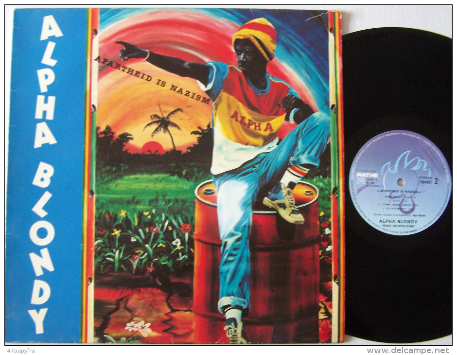 Alpha BLONDY LP Regae Original 1985 Apartheid Is Nazism - Reggae