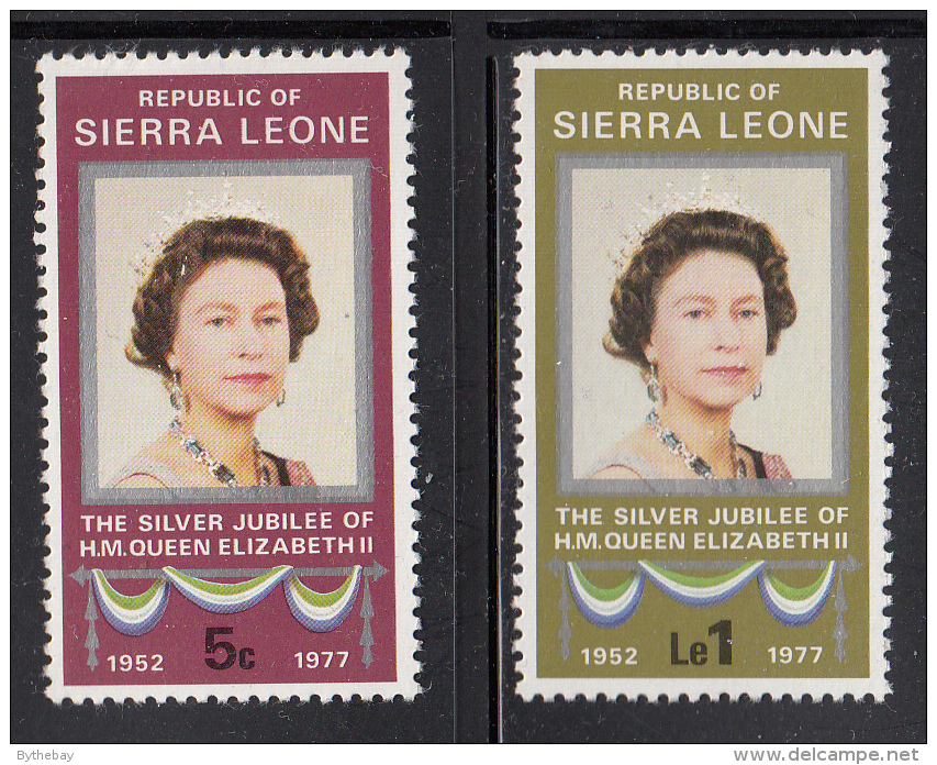 Sierra Leone MNH Scott #440-#441 Set Of 2 25th Anniversary Of Reign Of Queen Elizabeth II - Sierra Leone (1961-...)