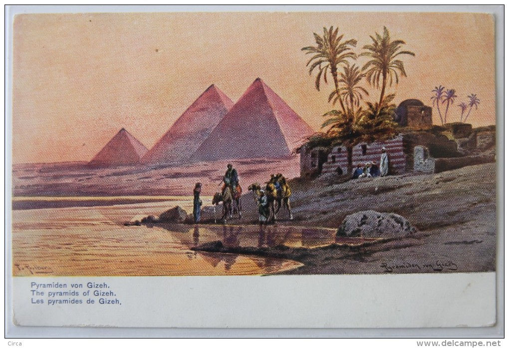 Les Pyramides De Gizeh (Egypte), Carte Postale Ancienne. - Gizeh