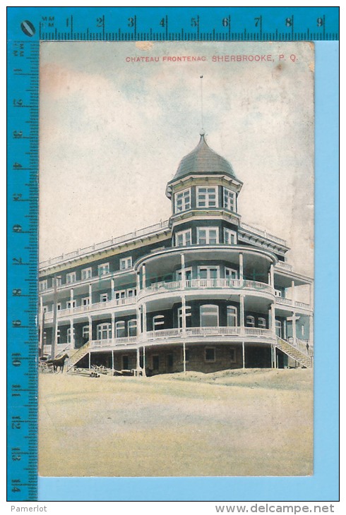 Sherbrooke P. Q.   (Hotel Chateau Frontenac  Cover 1907 Sherbrooke With A I And A D In A Flag)  2 SCAN - Sherbrooke