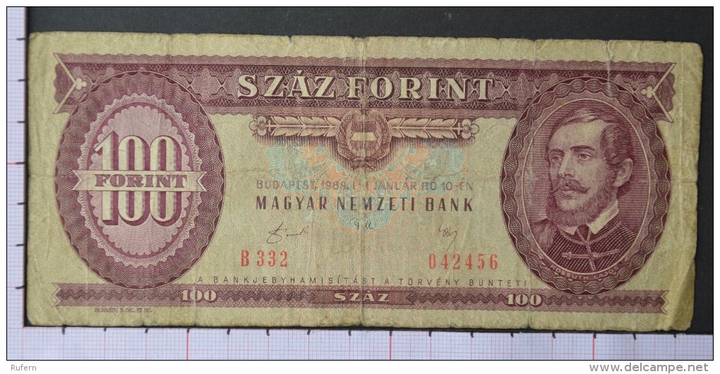 HUNGARY  100  FORINT  1989    -  (Nº07794) - Ungarn