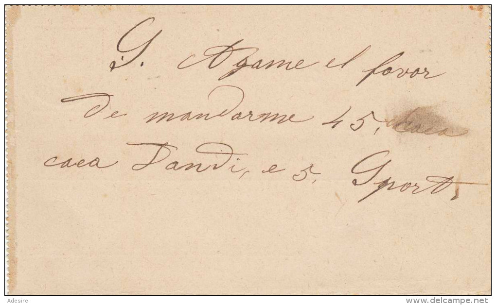 2 ? Ganzsache Auf Postkarte, Stempel Buzon 32, Vor 1900? - Autres - Europe