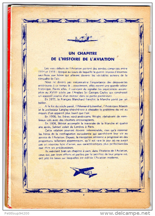 ALBUM IMAGES HISTOIRE COMPLETE DE L'AVIATION   Album Pour Collectionner Les Vignettes  ANNEE1952 - Albums & Catalogues