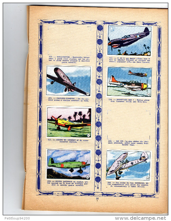 ALBUM IMAGES HISTOIRE COMPLETE DE L'AVIATION   Album Pour Collectionner les Vignettes  ANNEE1952