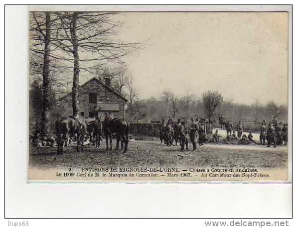 Chasse à Courre En Andaines - Le 1000e Cerf De M. Le Marquis De Cornulier - Mars 1907 - Très Bon état - Autres & Non Classés