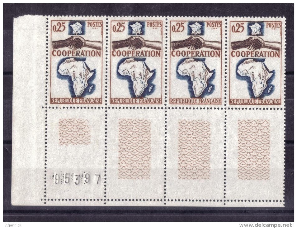 BLOC DE QUATRE  N* 1432 ( Numéroté 95397) NEUF** - Unused Stamps