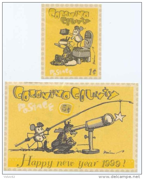 Krazy Kat  Herriman Reproduction Timbres Poste Américaine Coconino County 1999 - Other & Unclassified