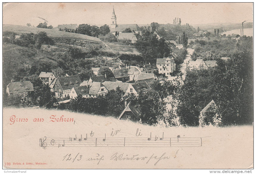 AK Gruss Zehren Kirche Bei Diera Zadel Meissen Nieschütz Diesbar Seusslitz Lommatzsch Riesa Schieritz Radebeul Dresden - Diesbar-Seusslitz