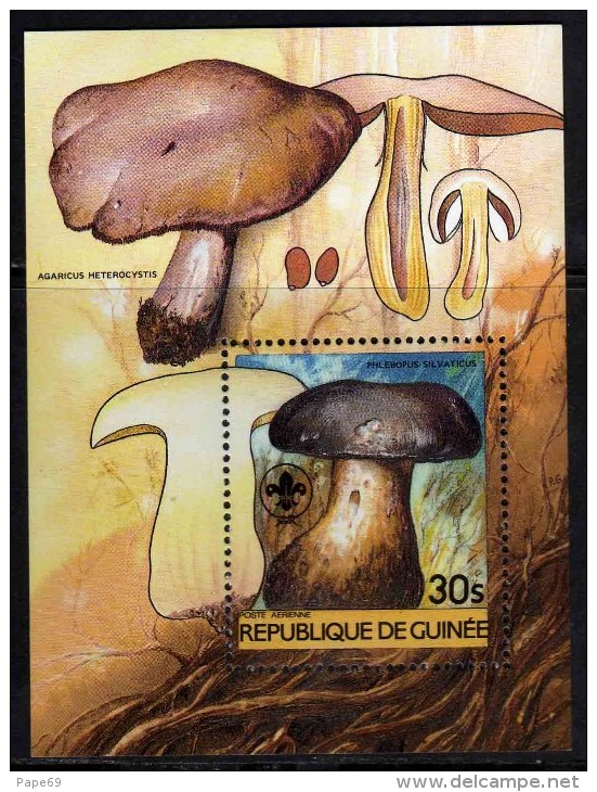 Guinée BF  N° 49  XX  Flore : Champignon  Le Bloc Sans Charnière TB - Gabon (1960-...)