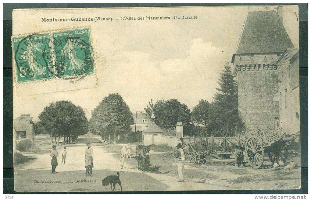 Monts Sur Guesnes - L'allée Des  Maronniers ( Marronniers ) Et La Bascule  -   Pp318 - Monts Sur Guesnes