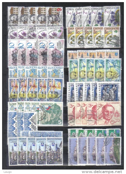 Slovakia Commemorative Stamps 20 X 5 Each  From Year 1995 Complete Sets  Flowers Persons  FU - Gebraucht