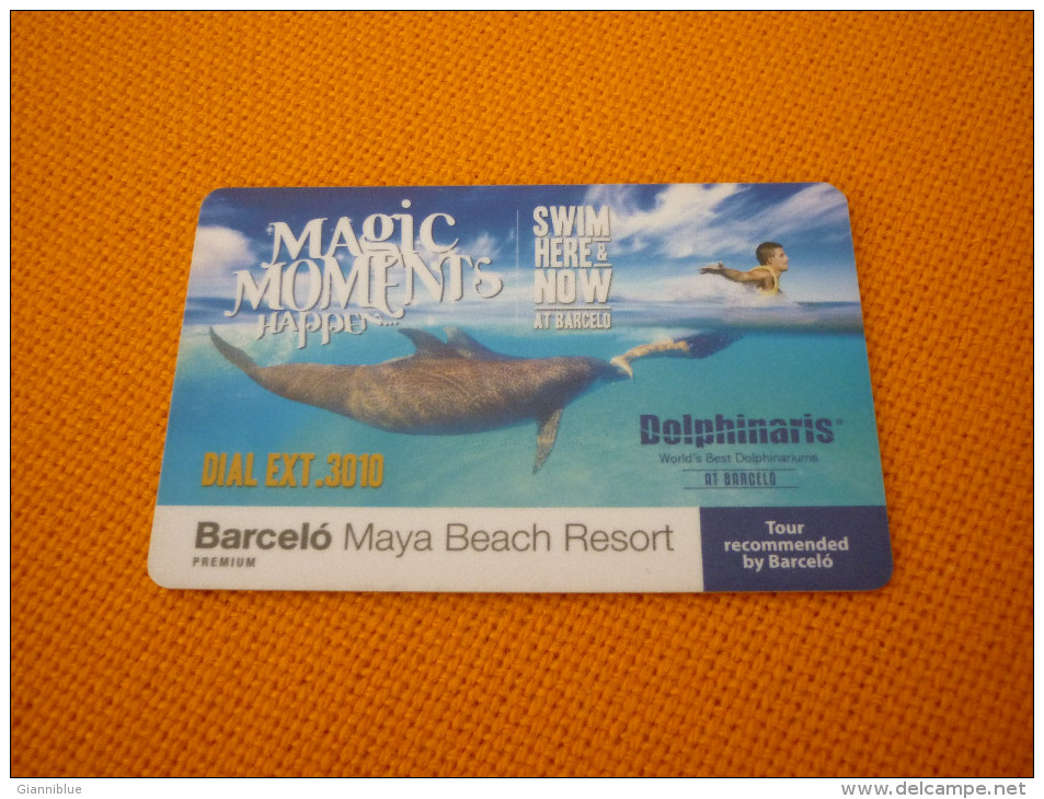 Dolphin - Mexico Barcelo Hotel Towel Card - Delfines