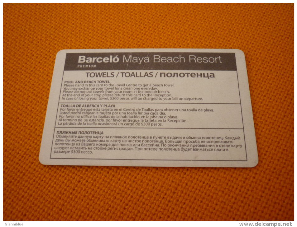 Dolphin - Mexico Barcelo Hotel Towel Card - Delfines