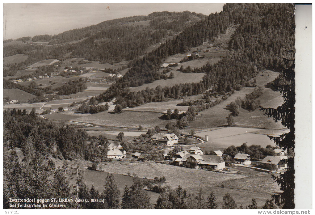 A 9554 SANKT URBAN - ZWATTENDORF, Panorama, 1966 - Feldkirchen In Kärnten