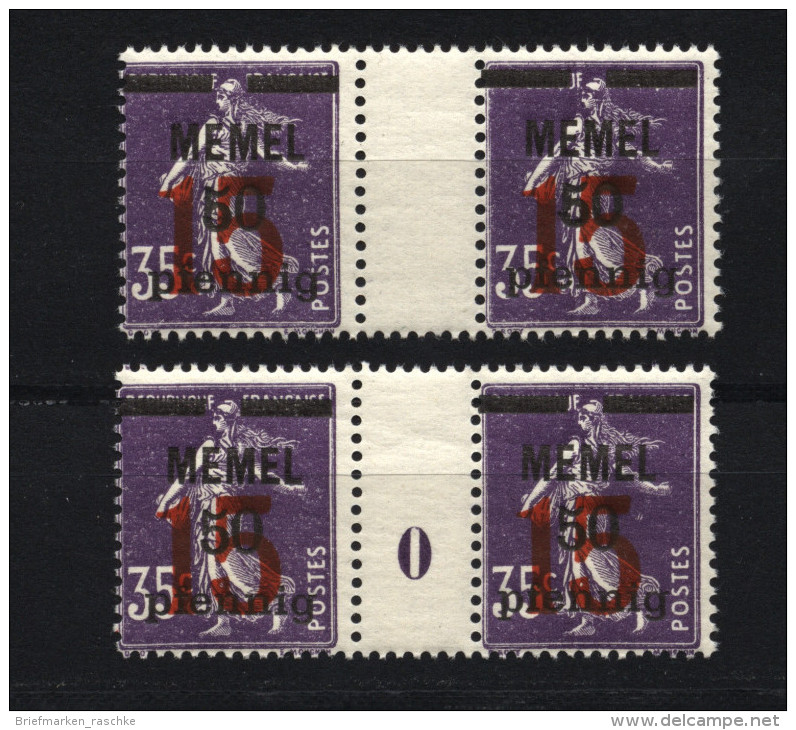 Memel,48,ZW + Ms 0,postfrisch - Memelgebiet 1923