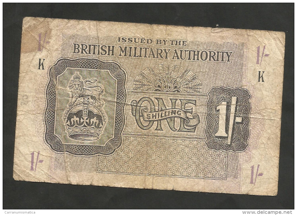 United Kingdom - BRITISH MILITARY AUTHORITY - 1 SHILLINGS (1943) - WWII - British Military Authority