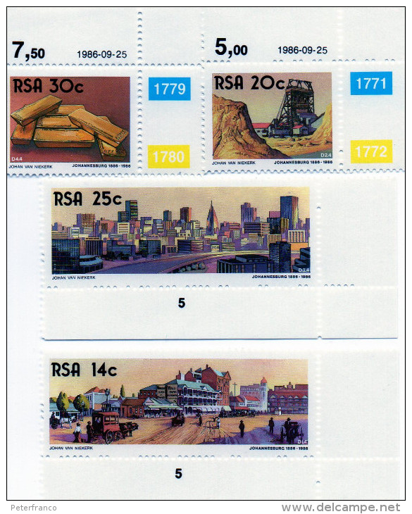 P - 1986 Sud Africa - Johannesburg The Golden City - Unused Stamps