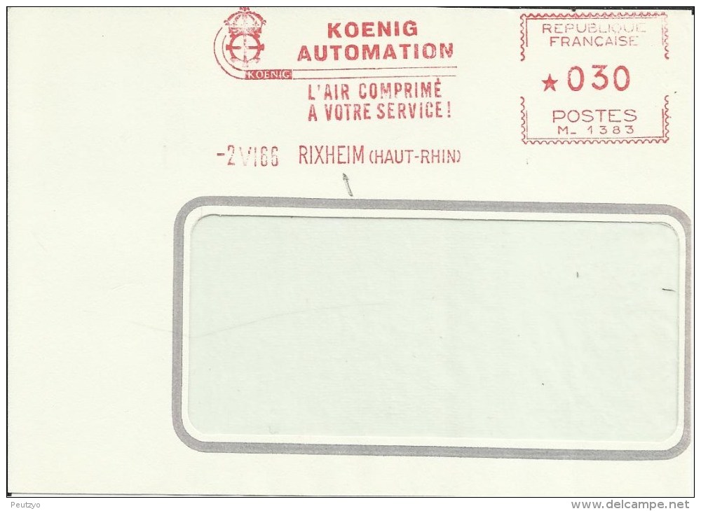 Lettre EMA Koenig Automation Air Comprimé Usines Metiers Theme 68 Rixheim     A 32/36 - Autres & Non Classés