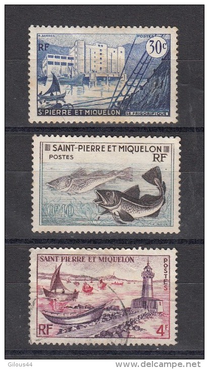 Saint Pierre & Miquelon   Série  FIDES   3 Valeurs - Oblitérés