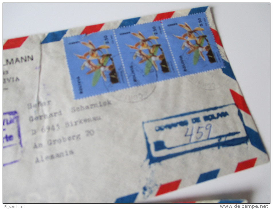 Bolivien 1975 Auslandsbriefe. Correos De Bolivia Control De Porte La Paz. - Bolivien