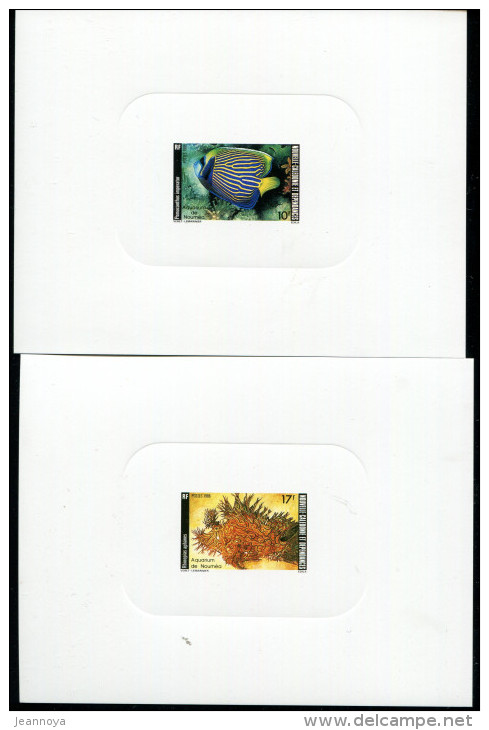 NOUVELLE CALÉDONIE - N° 512 & 513 ( POISSONS ), 2 EPREUVES DE LUXE ** - SUP - Imperforates, Proofs & Errors