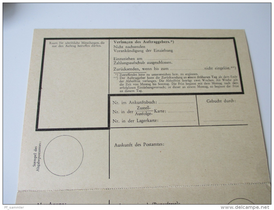 Postauftrag / Auftragspostanweisung Formular Ungebraucht Österreichische Staatsdruckerei 1967 - Storia Postale