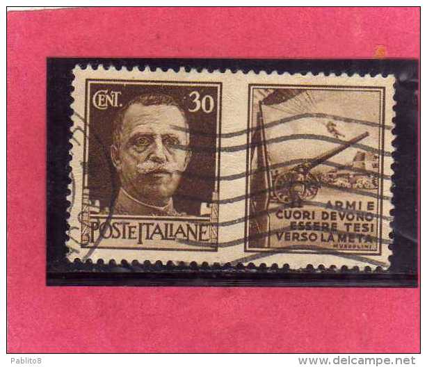 ITALIA REGNO ITALY KINGDOM 1942 PROPAGANDA DI GUERRA WAR PROMOTION CENT. 30 II TIPO USATO USED - Propagande De Guerre