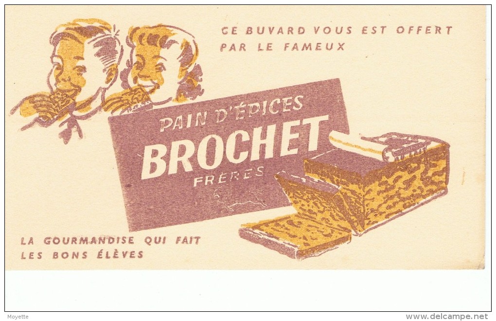 VIEUX PAPIERS-BUVARD-PUB-ALIMENTAIRE-PAIN D'EPICE-BROCHET-11,5 X 22 Cm- - Peperkoeken