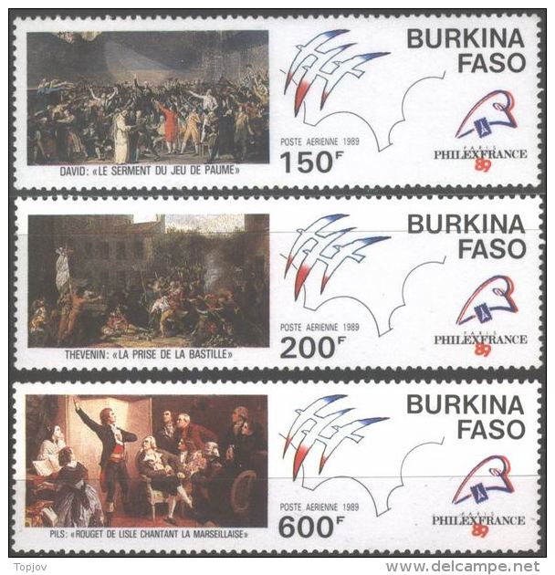 BURKINA  FASO - MILITAR - FRANC. REVOLUTION - PHILEXFRANCE - 1989 - MNH** - Rivoluzione Francese