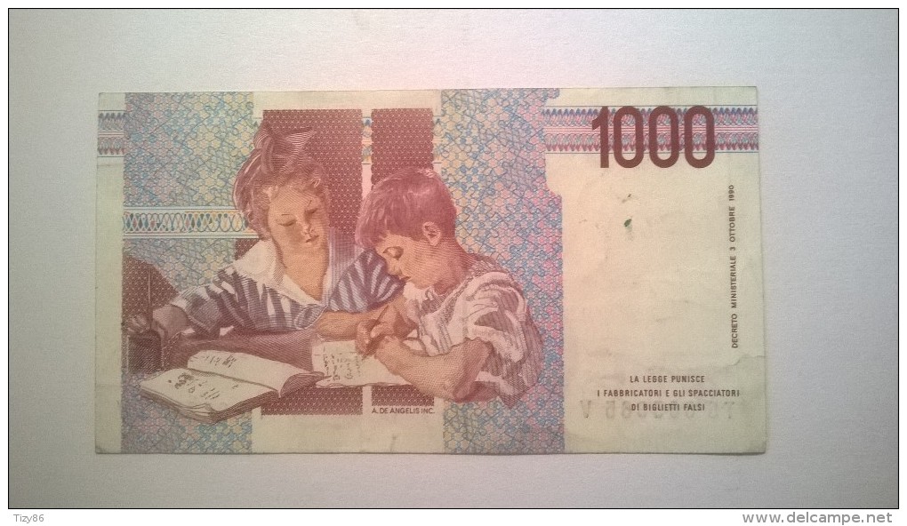 1000 Lire MILLE LIRE : 1995 - SPL  "Montessori" - Serie : TG 065365 V - 1000 Lire