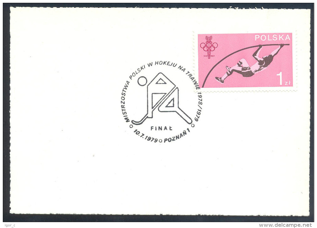 Poland Polska 1979 Cancellation; Field Hockey; National Championship Final Poznan; Olympic Stamp - Rasenhockey