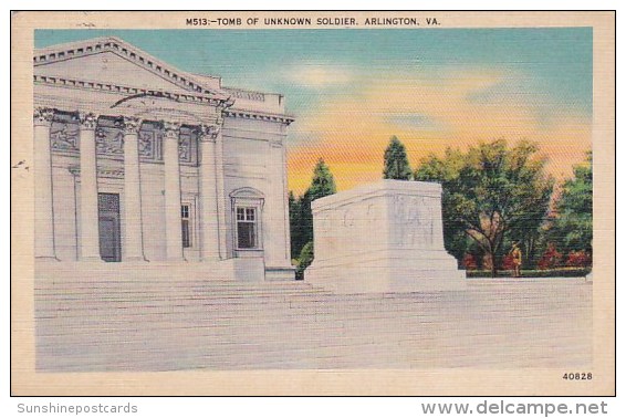 Tomb Of Unknown Soldier Arlington Virginia 1940 - Arlington