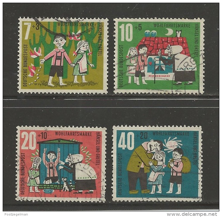 GERMANY 1961 Cancelled Stamp(s) Youth Fairy Tales Grimm 369-372 - Used Stamps