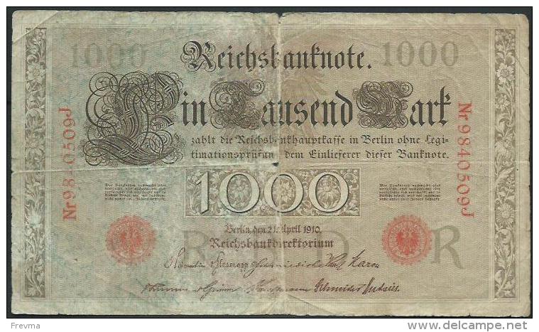 Billet Allemagne 21 AVRIL 1910 - 1000 Mark - 1000 Mark