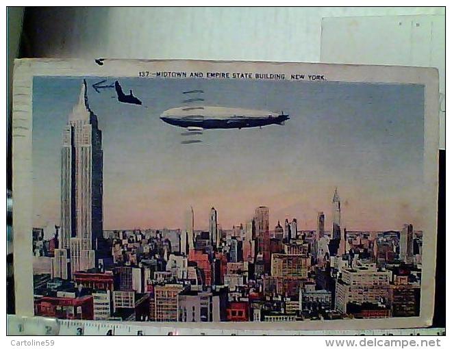 Midtown And Empire State Building New York Showing The Skyline Of Manhattan U. S. Navy Airship DIRIGIBILE  VB1937 EK6728 - Dirigibili