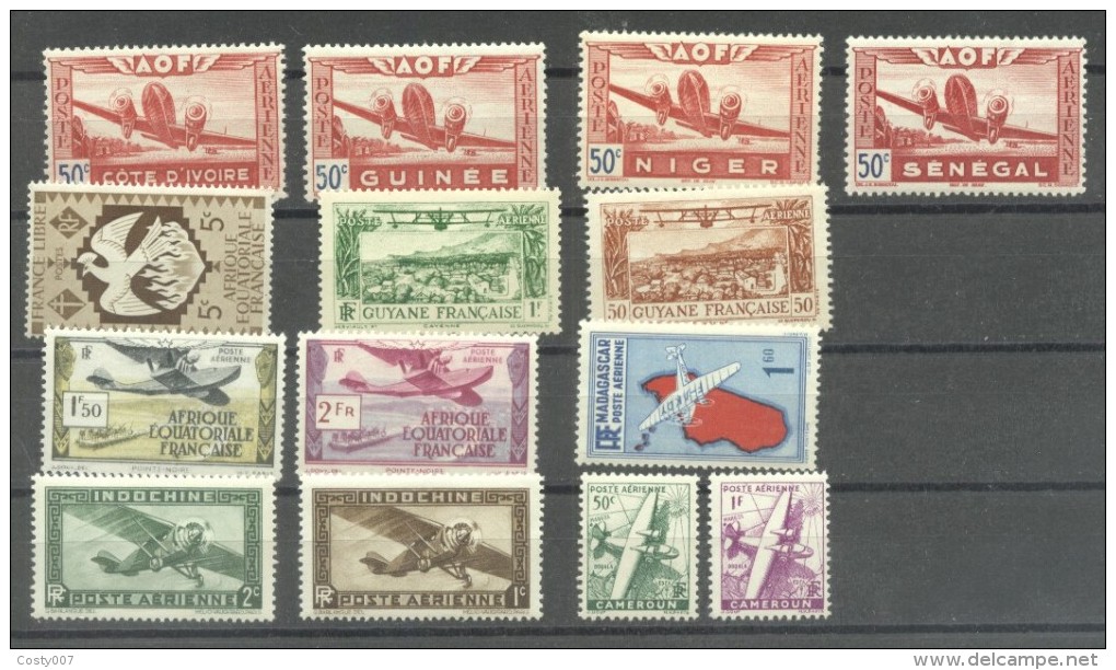 France Colonies 1933/42 Aviation, MNH AG.064 - Collections