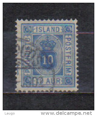 Island  Mi 5Ab  Official  10 A  ,  Number 1876 , Probably Ultramarin , See Scan   FU - Usados