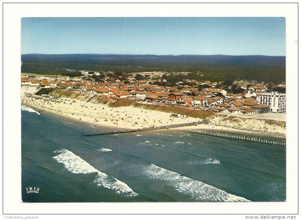 Cp, 40, Mimizan-Plage, La Ville, La Plage, Voyagée 1980 - Mimizan Plage