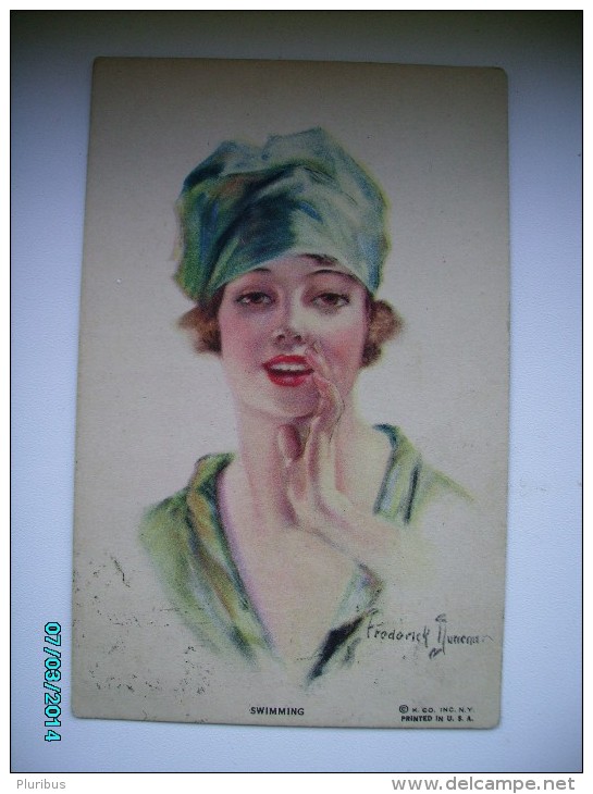 GLAMOUR LADY  , SWIMMING , DUNCAN ,  OLD POSTCARD , O - Underwood, Clarence F.