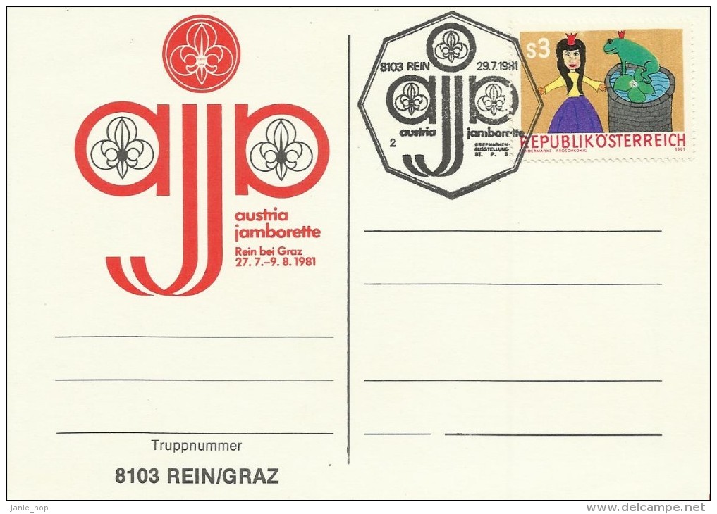 Austria 1981 Austria Jamborette Souvenir Card - Storia Postale