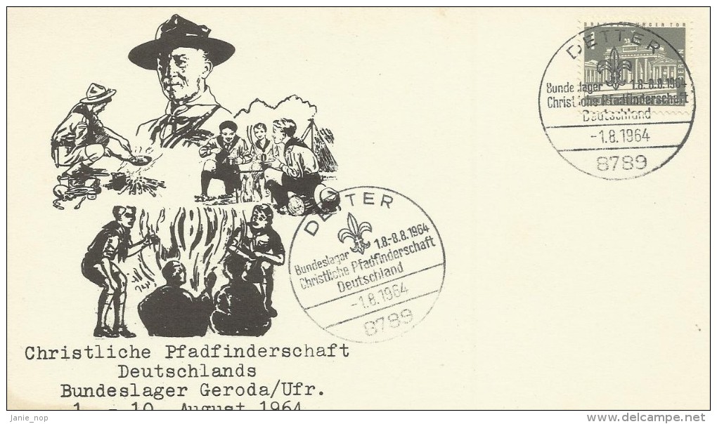 Germany 1964 Christian Scouts Camp Souvenir Cover - Brieven En Documenten