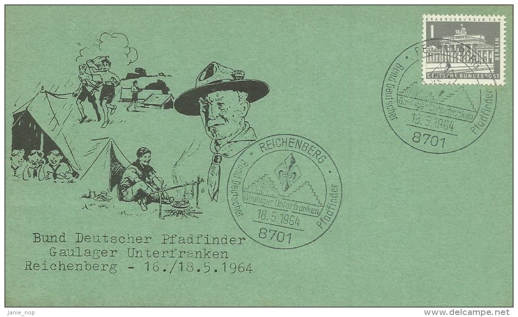 Germany 1964 Reichenberg Scout Camp Souvenir Cover - Brieven En Documenten